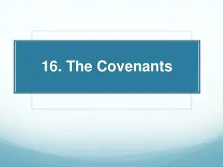 The Individual Covenant