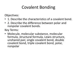 Covalent Bonding