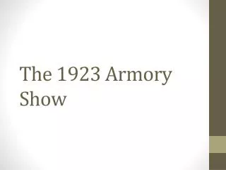 The 1923 Armory Show