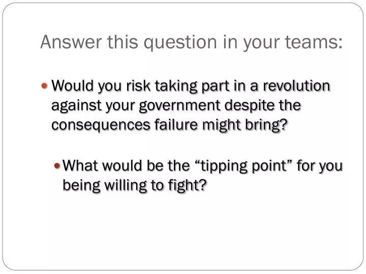 answer this question in your teams
