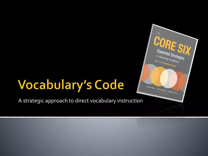 a strategic approach to direct vocabulary instruction