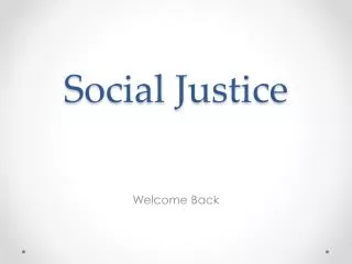 Social Justice