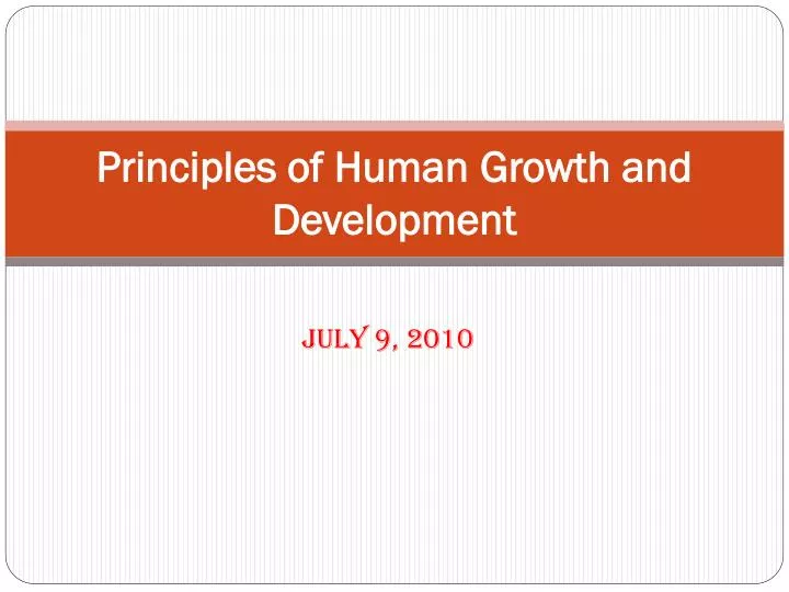 principles of human growth and development