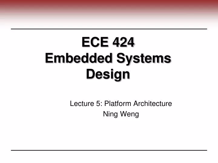 ece 424 embedded systems design