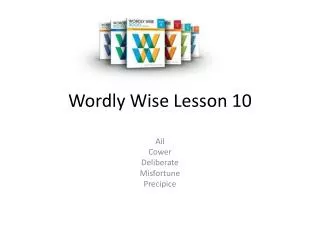Wordly Wise Lesson 10