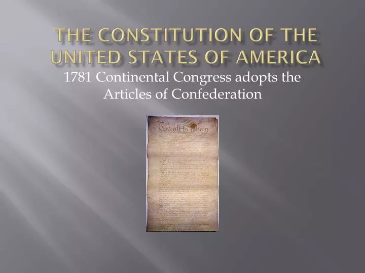 the constitution of the united states of america