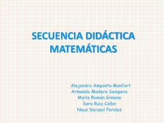 secuencia did ctica matem ticas
