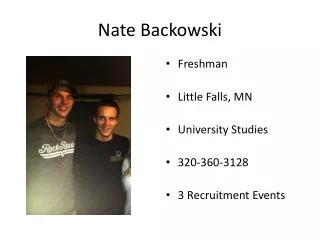 nate backowski