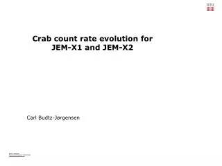 Crab count rate evolution for JEM-X1 and JEM-X2