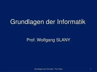 grundlagen der informatik