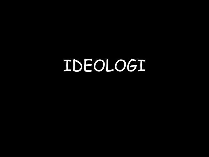 ideologi