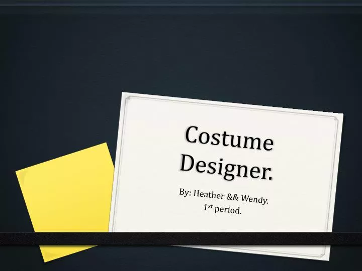 costume designer