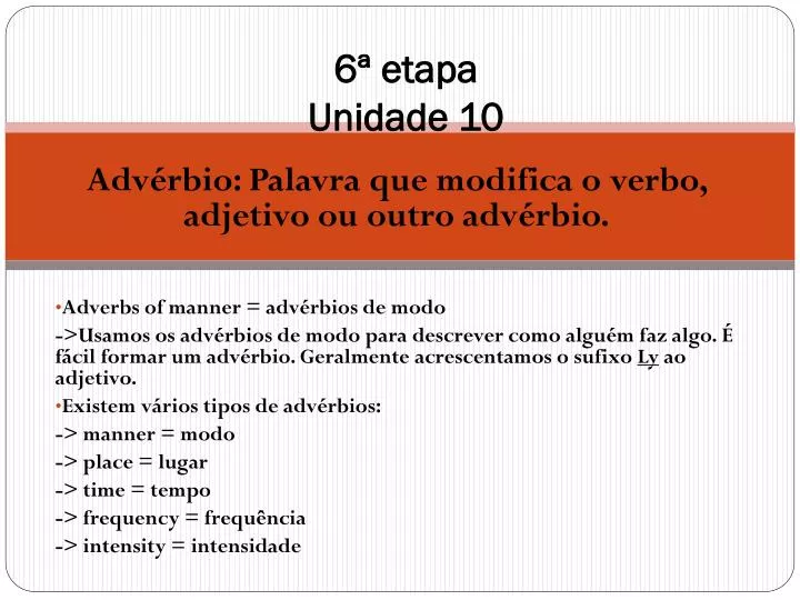 6 etapa unidade 10