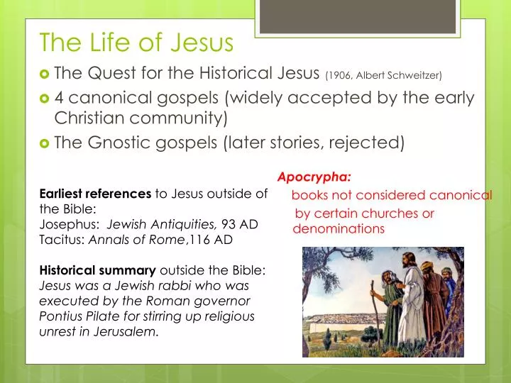 the life of jesus