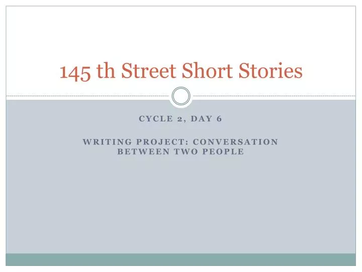 145 th street short stories