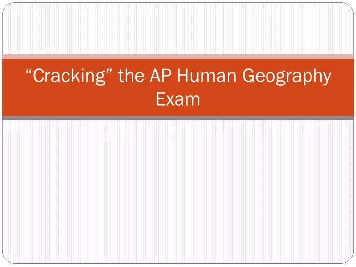 cracking the ap human geography exam