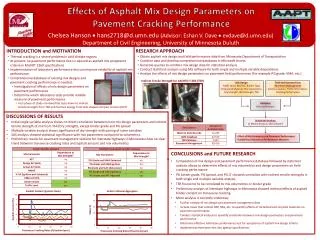 Effects of Asphalt Mix Design Parameters on Pavement Cracking Performance