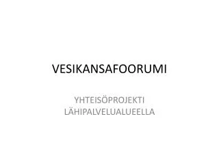vesikansafoorumi
