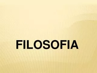 filosofia