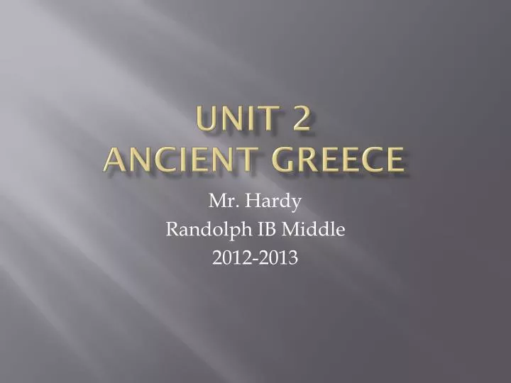 unit 2 ancient greece