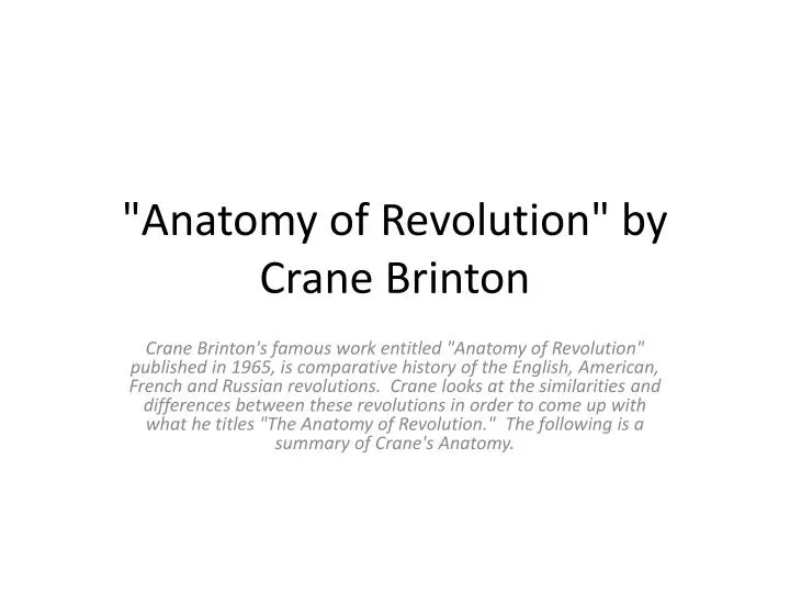 anatomy of revolution by crane brinton