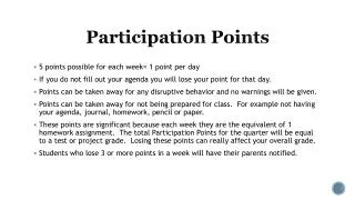 Participation Points