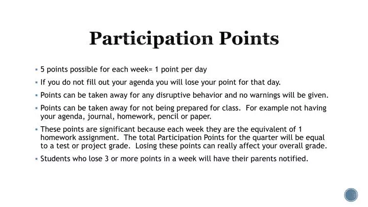participation points