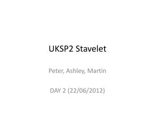 UKSP2 Stavelet