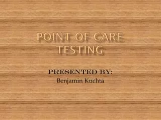 point of care testing