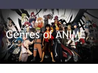 Genres of ANIME