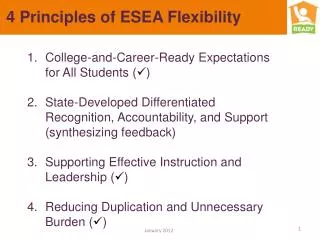 4 Principles of ESEA Flexibility