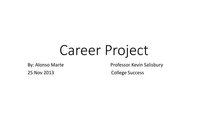 career project