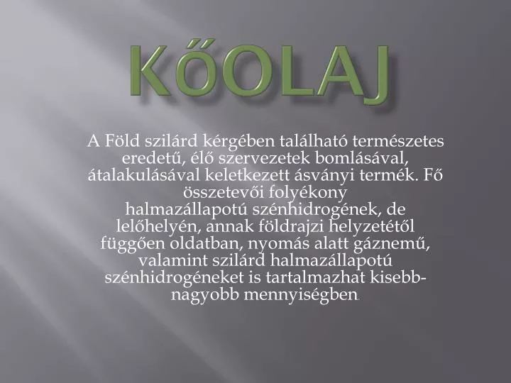 k olaj