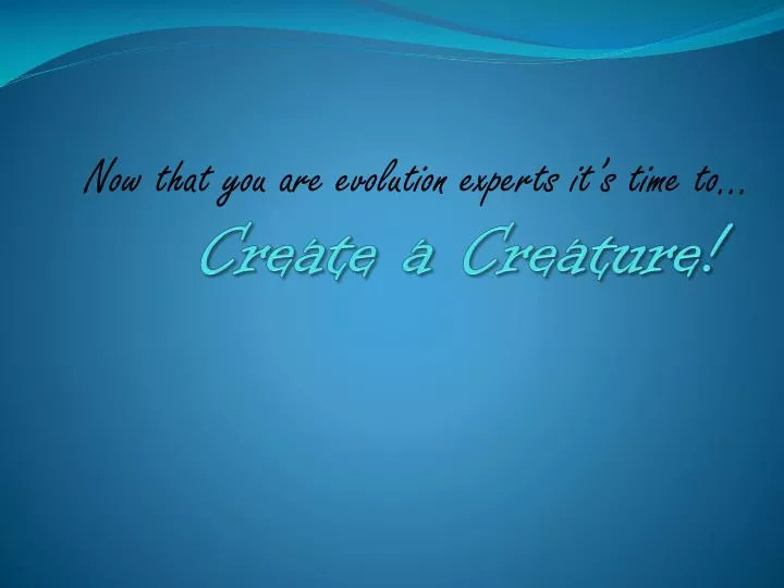 create a creature