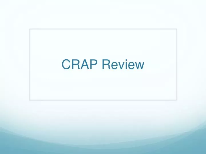 crap review