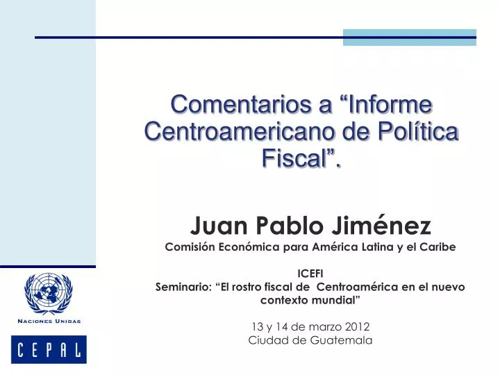 comentarios a informe centroamericano de pol tica fiscal
