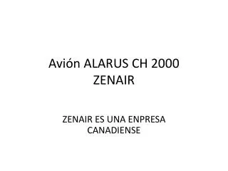 avi n alarus ch 2000 zenair