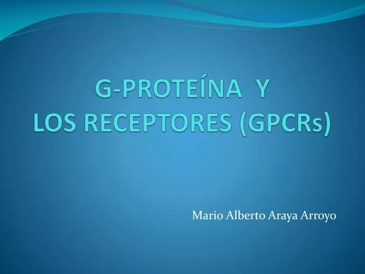 g prote na y los receptores gpcrs
