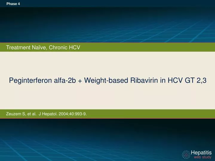 peginterferon alfa 2b weight based ribavirin in hcv gt 2 3