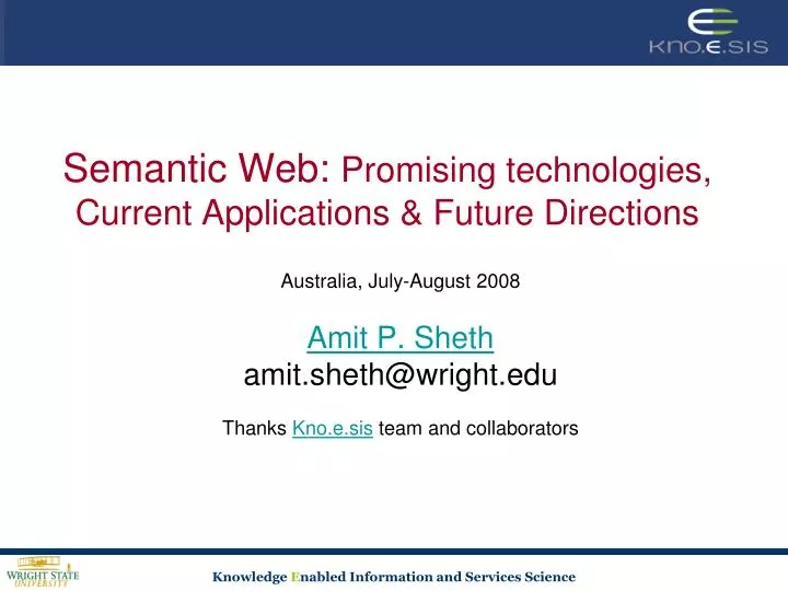semantic web promising technologies current applications future directions
