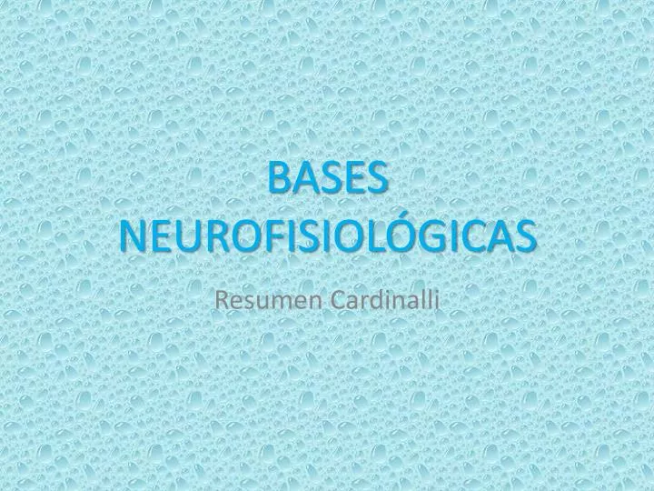 bases neurofisiol gicas