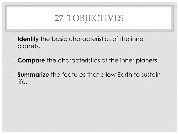 27 3 objectives