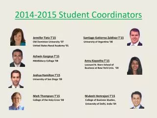 2014 2015 student coordinators