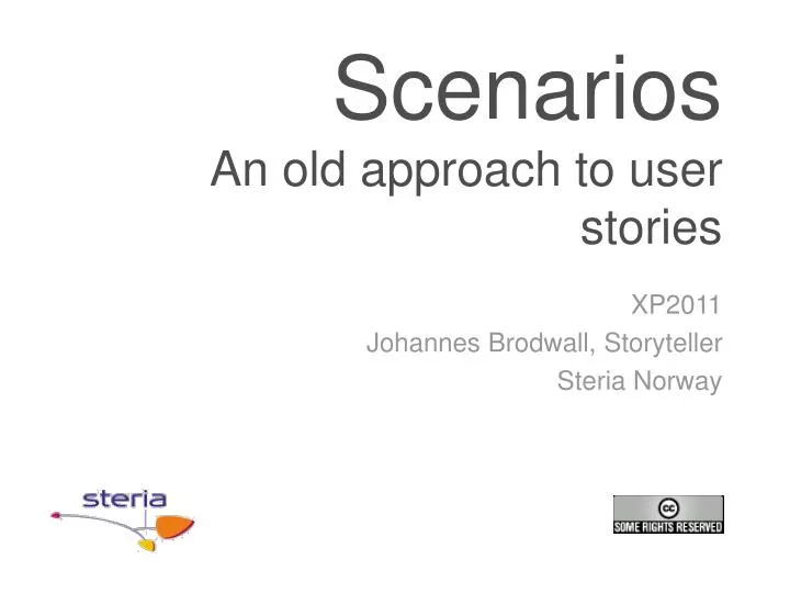 scenarios an old approach to user stories