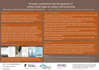 Towards a protocol for the development of mobile health Apps for patient self-monitoring