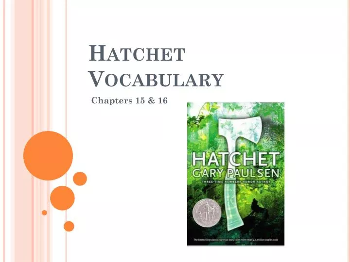 hatchet vocabulary