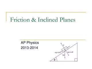 Friction &amp; Inclined Planes