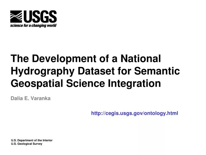 the development of a national hydrography dataset for semantic geospatial science integration