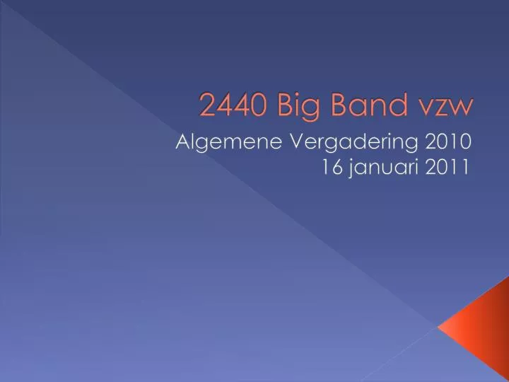2440 big band vzw