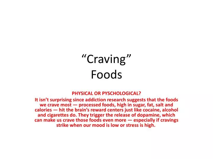 craving foods